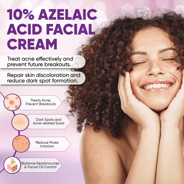 AOBBIY Azelaic Acid 10% Acne Treatment Cream, Redness Relief for Face, Redness Reducing Skin Care, Prevent Acne Breakouts, Balance Excess Sebum, Ease Pimple Clarify Skin Soothe Irritation,1 oz