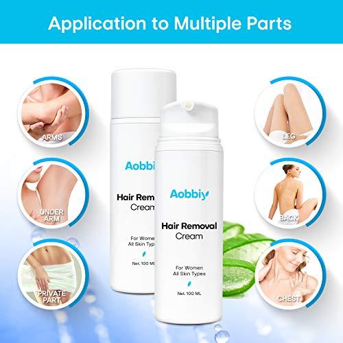 AOBBIY Hair Removal Cream for Women Women s Depilatory Cream Effective 10 Minutes Gently Remove Anywhere Unwanted Hair For All Skin Type