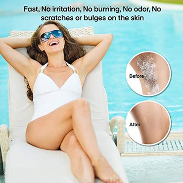 AOBBIY Hair Removal Cream for Women, Women's Depilatory Cream, Effective 10 Minutes, Gently Remove Anywhere Unwanted Hair, For All Skin Type
